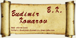 Budimir Komarov vizit kartica